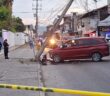 Menor choca camioneta contra poste en la avenida Francisco Medina Ascencio