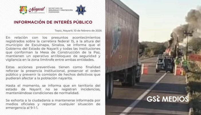 Refuerzan seguridad en los límites de Nayarit y Sinaloa tras hechos en Escuinapa