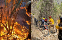 Incendio en La Cruz de Huanacaxtle alcanza 75% de control tras cinco días de combate