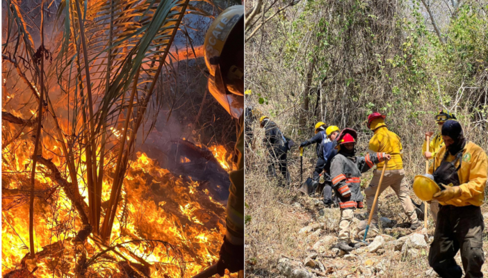 Incendio en La Cruz de Huanacaxtle alcanza 75% de control tras cinco días de combate
