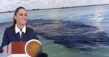 Sheinbaum solicita a la FGR investigar derrame de petróleo en el Golfo de México