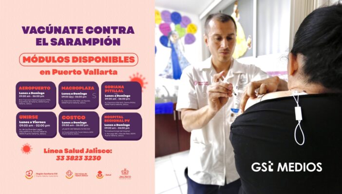Mantienen activos módulos de vacunación contra el sarampión en Puerto Vallarta