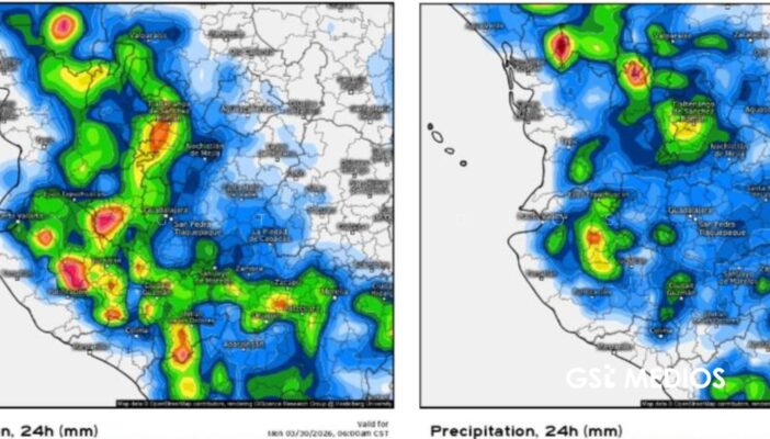 Prevén lluvias intensas este fin de semana en Jalisco