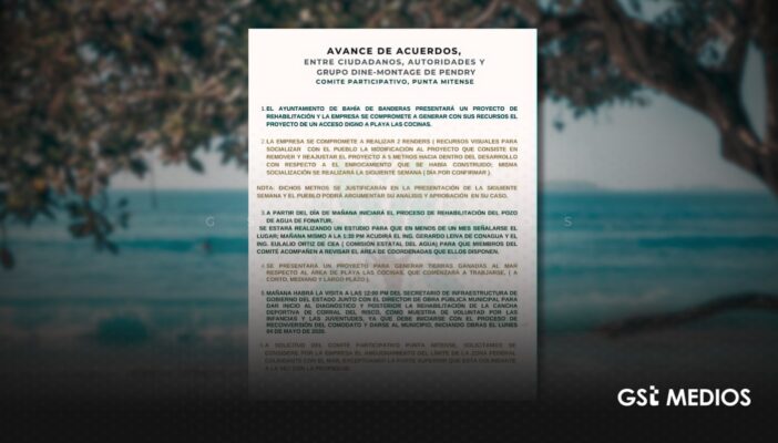 Comité Participativo Punta Mitense da a conocer puntos de acuerdo en Playa Las Cocinas