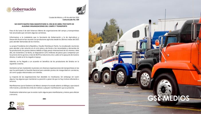 Gobierno federal responde al Paro Nacional de Transportistas: “No hay razón para manifestarse”