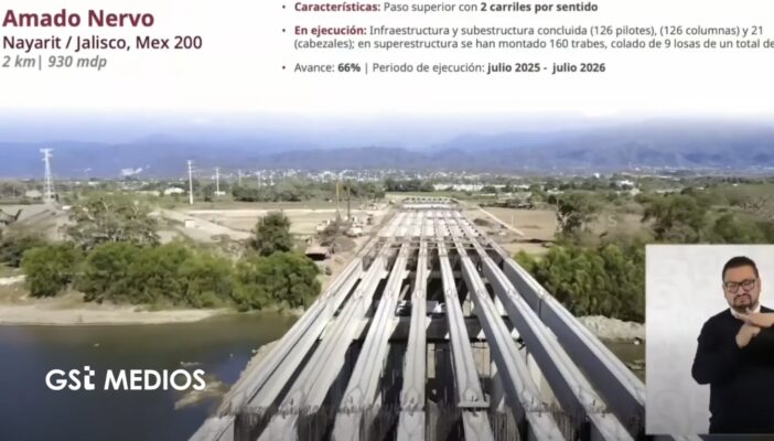 Prevén concluir el Puente Amado Nervo en julio