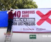 Profeco coloca primeras lonas en gasolineras que cuentan con precios excesivos