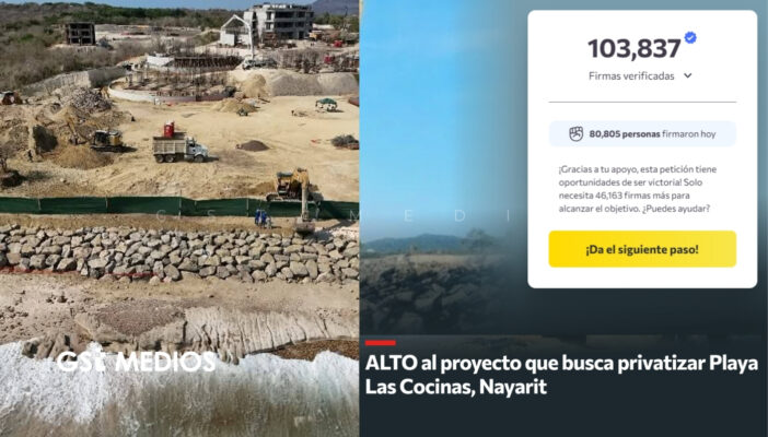 Continúa petición de firmas en change.org para proteger Playa Las Cocinas en Punta de Mita