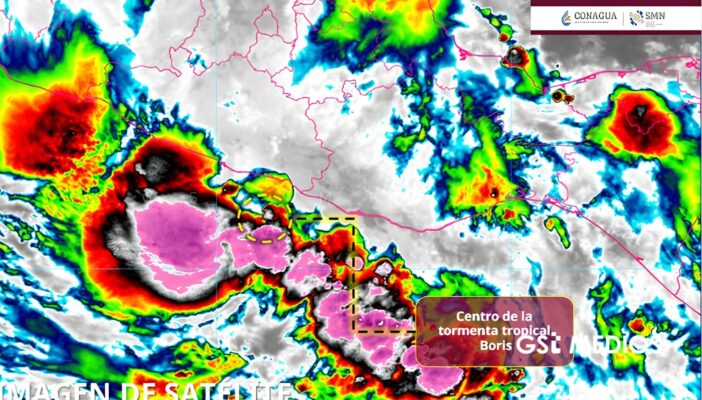 Tormenta “Boris” provocará lluvias y fuerte oleaje en el Pacífico mexicano