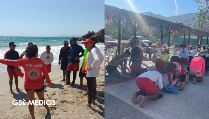 Guardavidas de Puerto Vallarta se capacitan para emergencias acuáticas previo a la temporada vacacional
