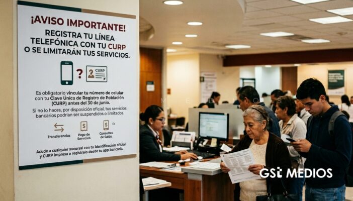 Bancos advierten posibles limitaciones si no se vincula la línea telefónica con la CURP