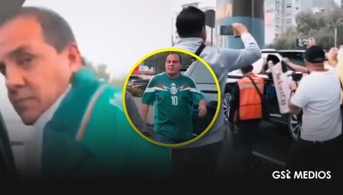Cuauhtémoc Blanco es confrontado por manifestantes rumbo al estadio previo a México vs Inglaterra 1 Cuauhtémoc Blanco es confrontado por manifestantes rumbo al estadio previo a México vs Inglaterra