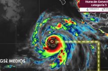 Huracán Genevieve alcanza categoría 5; prevén lluvias y vientos para Jalisco y Nayarit