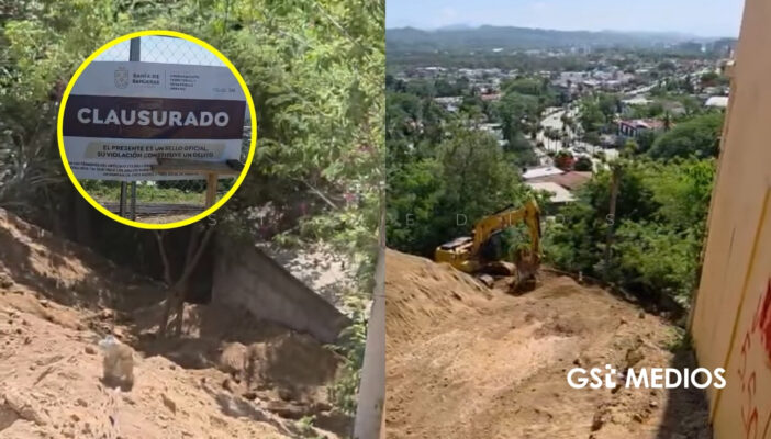 Denuncian riesgo de deslave por obra en cerro Monte Calvario en Bahía de Banderas