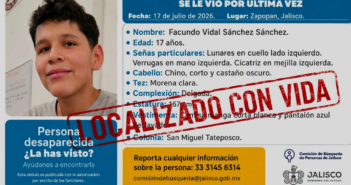 Localizan con vida en Nayarit a adolescente reportado como desaparecido en Zapopan