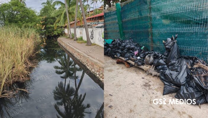 Denuncian contaminación del canal de Los Tules por aguas negras y basura