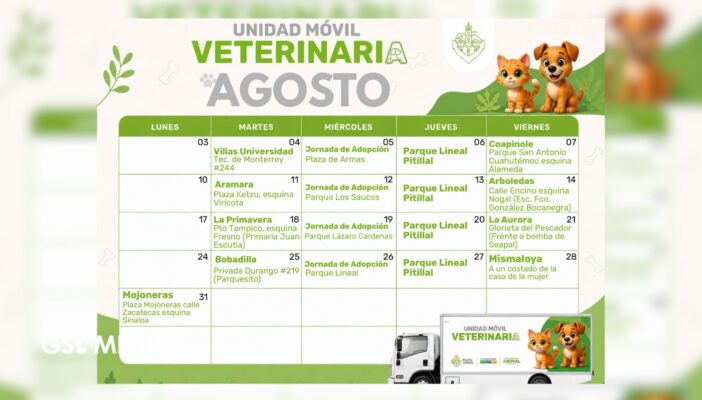Dan a conocer el calendario de esterilizaciones gratuitas y jornadas de adopción para el mes de agosto