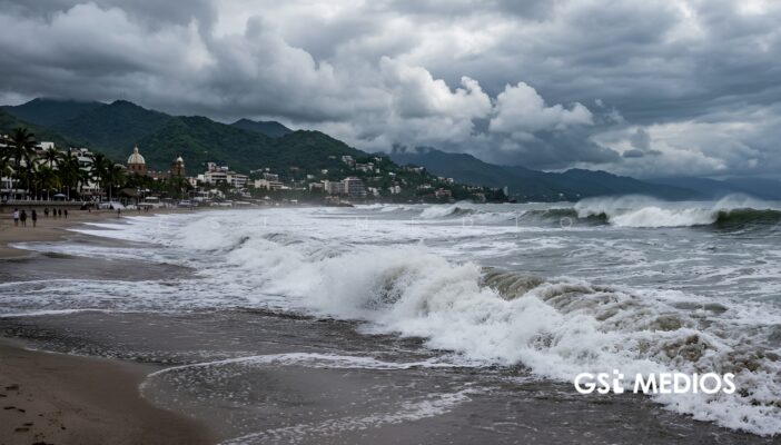 Lluvias fuertes y oleaje elevado se esperan este miércoles en Puerto Vallarta