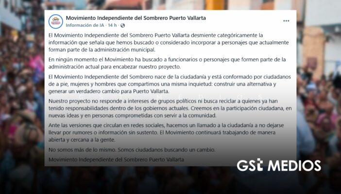 Movimiento del Sombrero en Puerto Vallarta rechaza acercamientos con funcionarios municipales como posibles candidatos 
