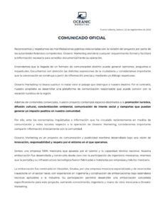 Oceanic Marketing asegura contar con permisos federales y anuncia que continuará con publicidad flotante en Puerto Vallarta