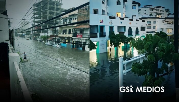 Huracán Polo provoca inundaciones y fuerte oleaje en Puerto Vallarta