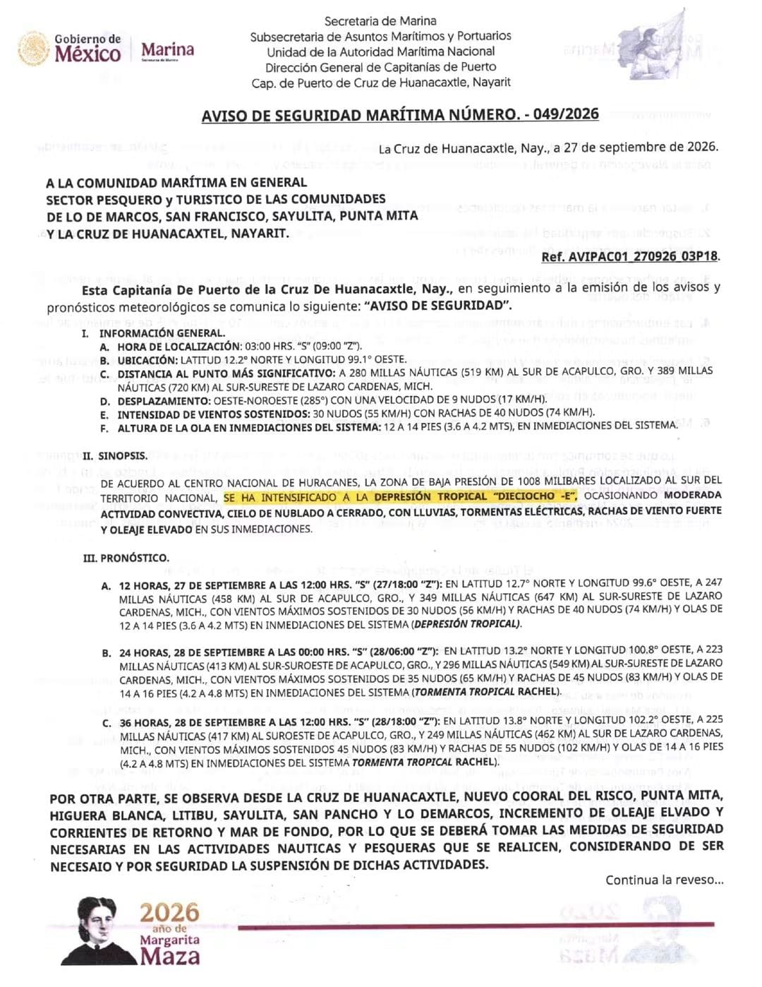 Capitanía de Puerto pide suspender actividades náuticas en Bahía de Banderas por oleaje elevado 1 Capitanía de Puerto pide suspender actividades náuticas en Bahía de Banderas por oleaje elevado