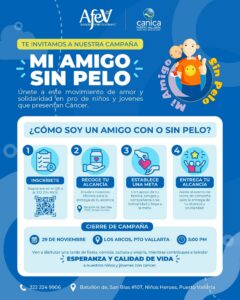 Canica Puerto Vallarta lanza la campaña “Mi amigo sin pelo” para apoyar a niños con cáncer 1 Canica Puerto Vallarta lanza la campaña “Mi amigo sin pelo” para apoyar a niños con cáncer