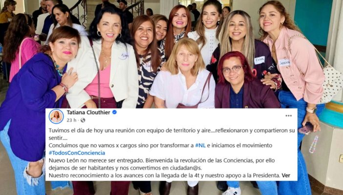 Tatiana Clouthier crea “Todos Con Conciencia” tras perder coordinación en Nuevo León