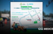 Cerrarán tramo de avenida Las Palmas en Vallarta por obras; durarán dos semanas