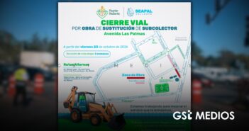 Cerrarán tramo de avenida Las Palmas en Vallarta por obras; durarán dos semanas