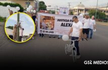 Justicia para Alexa: familiares y ciclistas colocaron una bicicleta blanca en memoria de la joven