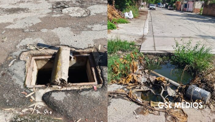 Pavimentación de calle con costo de más de 2.4 millones deja hoyos y tapas abiertas en la colonia Del Toro