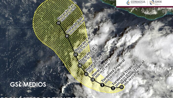 Se forma depresión tropical veintidós-E en el Pacífico; podría convertirse en huracán